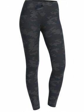 SPANX Charcoal and Grey Camouflage High-Waisted Leggings Womens size M